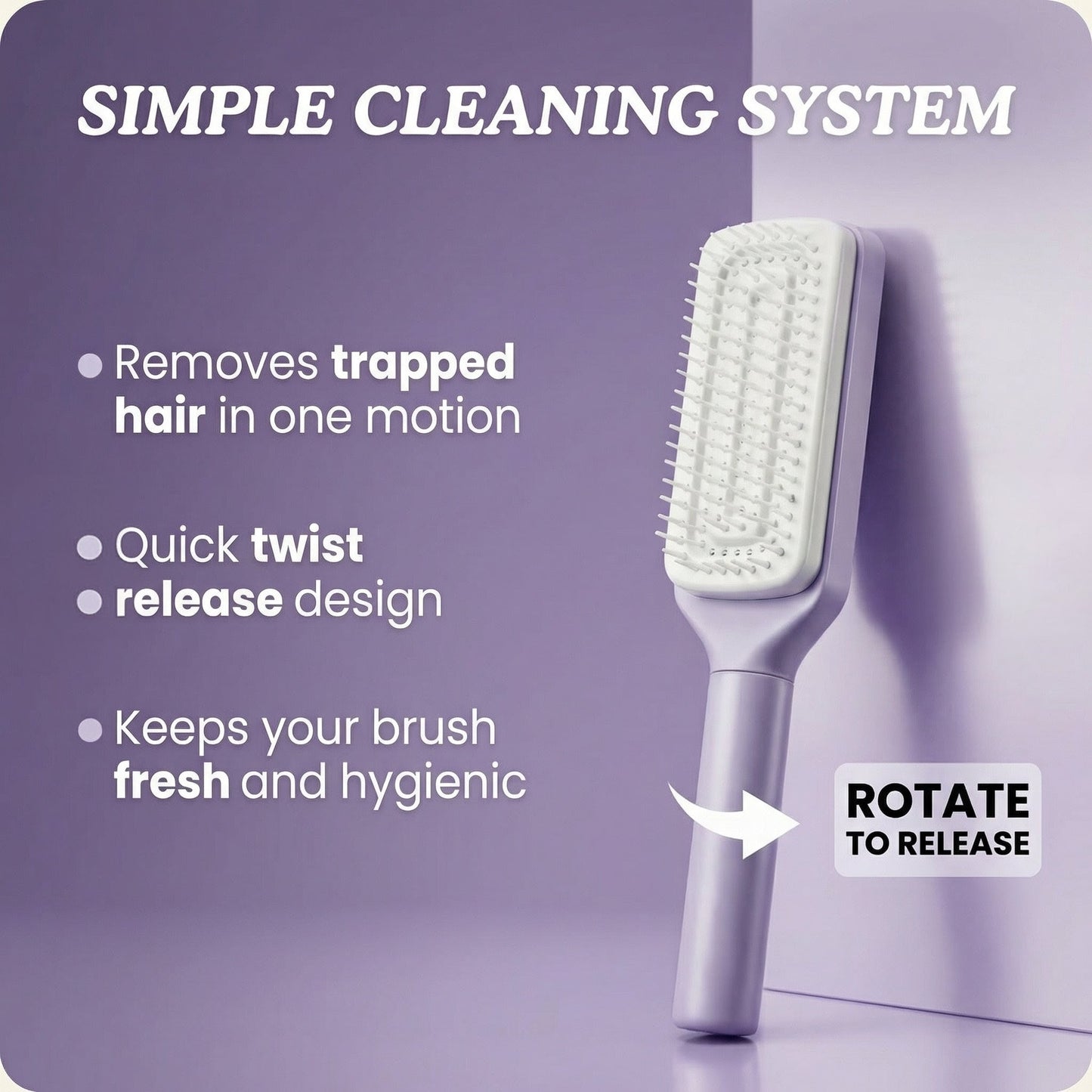 Self-Cleaning Hair Brush