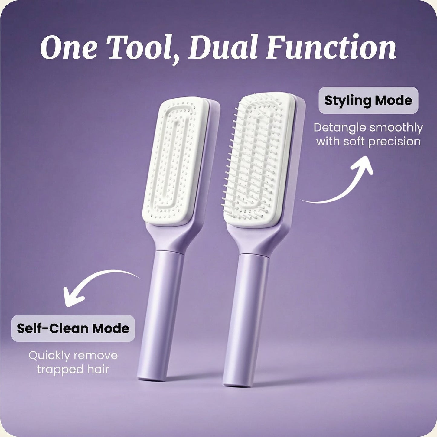 Self-Cleaning Hair Brush